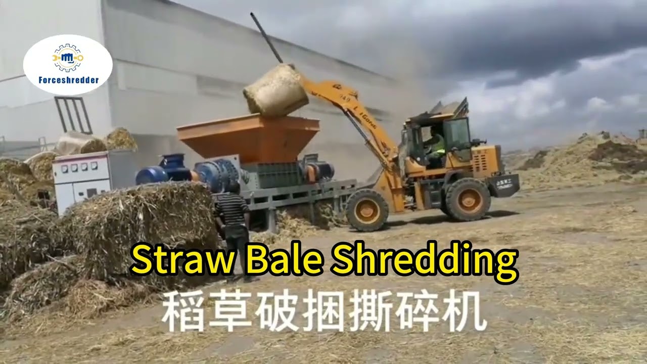 straw bale shredding 