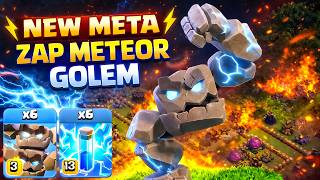 New Meta | Meteor Golem + Zap Spell Attack Strategy +40 AnyBase - Clash of Clans