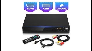 Jinhoo DVD Player for TV, All Region Free DVD CD Disc Player with HDMI & AV Output