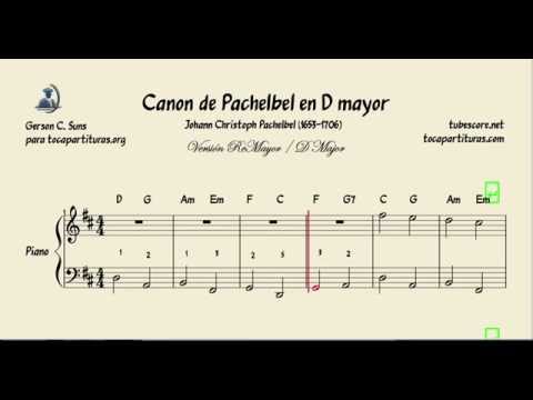Pachelbel Canon Easy Sheet Music for Piano D Major for ...