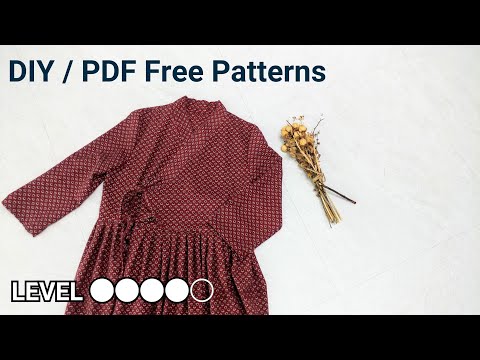 미돌남-(무료패턴 Free Patterns)생활한복 철릭원피스 옷만들기 / Making clothes Korea Dress hanbok for women / 服作り 手作教學