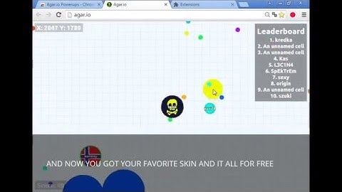 HOW TO UNLOCK ALL SKINS IN AGARIO (agario hack)