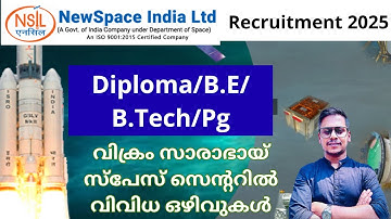 VSSC Vacancy 2025 | New Space India Limited Recruitment | Project Scientists, Engineers & Assistants
