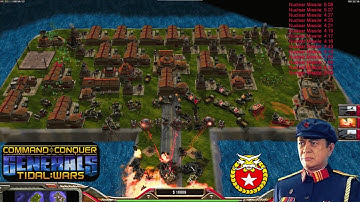 China nuke General is the BEST Army! 1v5 Solo Win Against 5 tank Generals (Zero Hour)