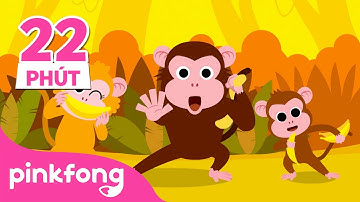 🐵Bài hát Chuối Khỉ🍌|+Tuyển tập | Monkey | Bài hát về Động Vật | Pinkfong! Cá mập con- Nhạc thiếu nhi