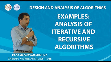 Examples: Analysis of iterative and recursive algorithms
