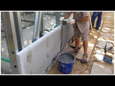 Lightweight concrete made of cement limestone aluminum powder for peb buildings thermal