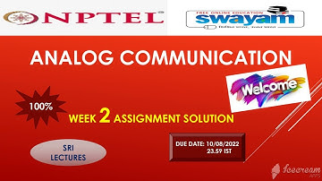💥WEEK 2💥🔥ANALOG COMMUNICATION ASSIGNMENT SOLUTION🔥