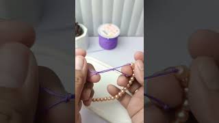 how to make sliding knot bracelet simple #diycrafts #bracelet #handmadejewelry