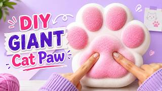 [🐾Paper DIY🐾] BIG CAT PAW SQUISHY Tutorial taba squishy 😍 asmr screenshot 5