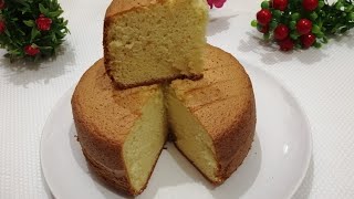 سبونج كيك اسفنجي هش جدا، كيكة يومية اسفنجية على غير العادة والسر في طريقتها بكوب طحينSponge cake