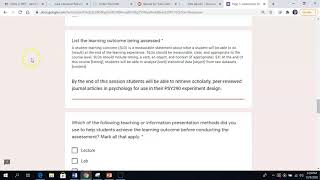 Library Instruction Assessment Example