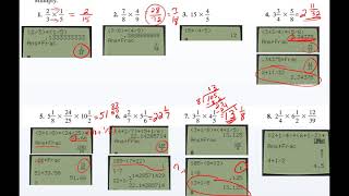ACT Prep  Unit 1  Day 9  Multiplication and Division of Fractions and Mixed Numbers