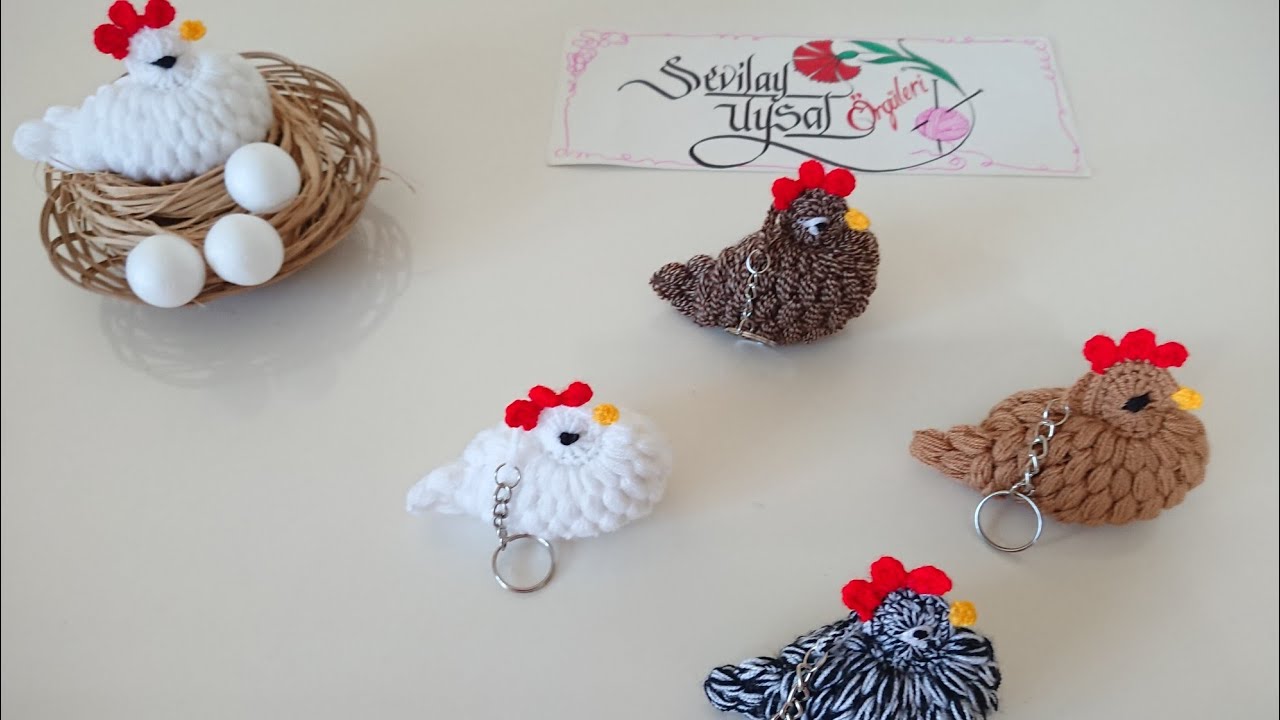 TIĞ İŞİ TAVUK ANAHTARLIK YAPIMI/AMİGURUMİ ANAHTARLIK/ÖRGÜ ANAHTARLIK 🐔 🐔  🐔@sevilayuysalorguleri