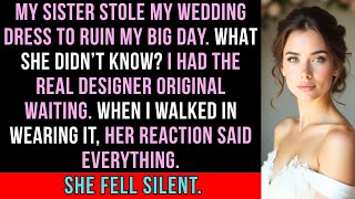 My Sister Took My Wedding Dress—Then Collapsed When I Wore the Designer Original She Couldn’t Afford