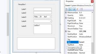 Control Properties Visual Basic