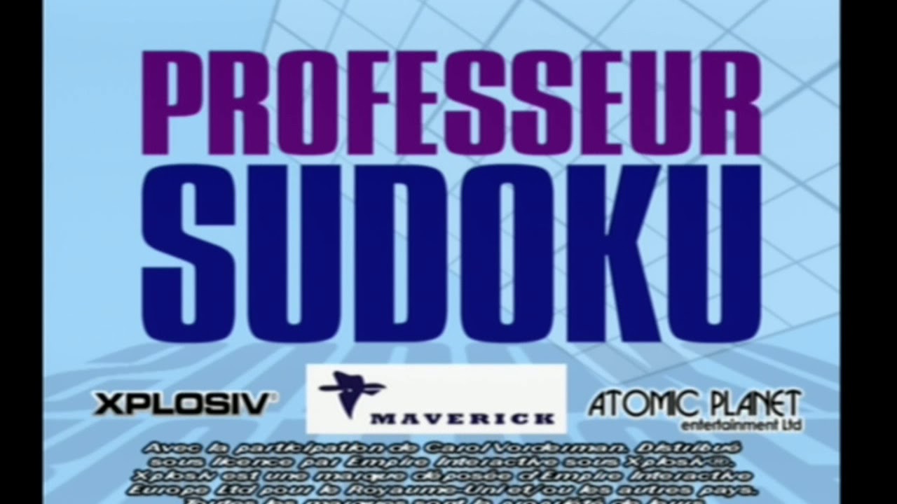 Professeur Sudoku PlayStation 2 PAL - Prix - Photo - Présentation