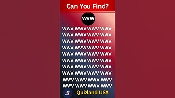 Only 1% Can Find WVW! 🤯 | Odd One Out Challenge #shorts