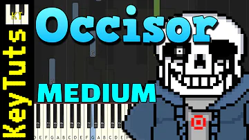 Occisor [Killer!Sans's Theme] by NyxTheShield - Medium Mode [Piano Tutorial] (Synthesia)