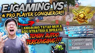 1 VS 4 PRO PLAYER CONQUEROR!! DIRUSH 4 ORANG SEKALIGUS!! TEMAN SETIM AUTO TERCENGANG| PUBG MOBILE