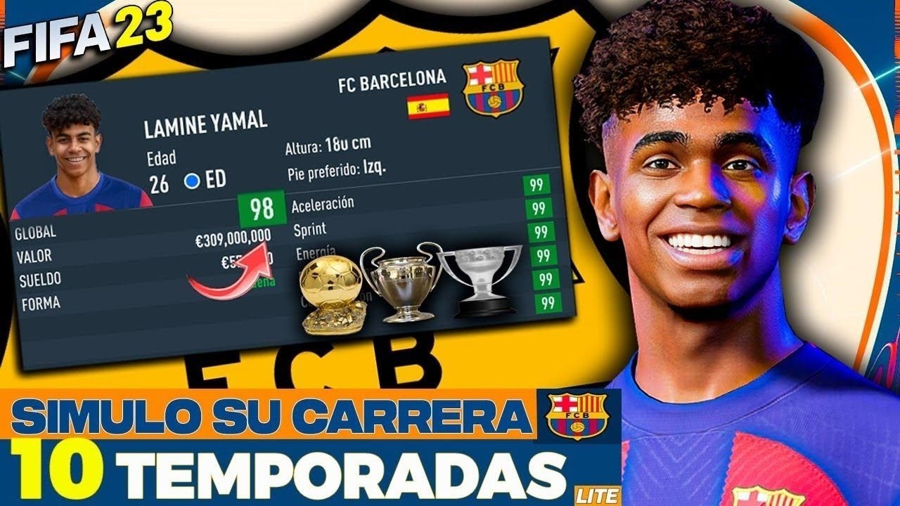 Simulo la Carrera de LAMINE YAMAL FIFA 23 Modo Carrera LITE YouTube