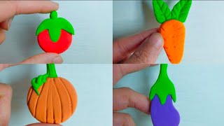 Diy how to make realistic miniature vegetables with super clay|clay modelling|mini crafts ideas 274