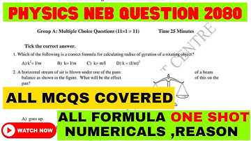 Class 12 Physics All Numerical One Shot Video 🔥| NEB Important Numerical Questions | NEB Exam 2080
