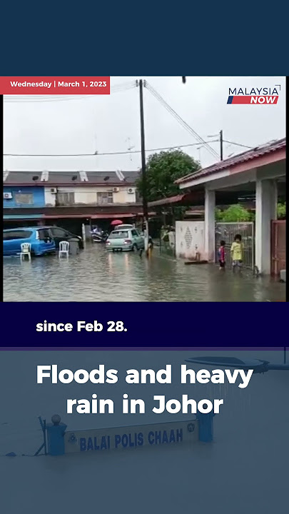 Floods and heavy rain in Johor | 1 March 2023 #berita #news #shorts