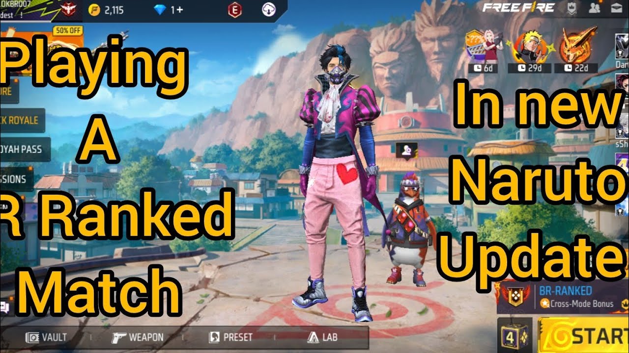 Playing A BR Ranked match In new Naruto update.🗿🗿 - YouTube