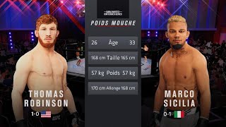 UFC 4 | Thomas Robinson (1-0) vs Marco Sicilia (0-1) | Flyweight | BL studio 26