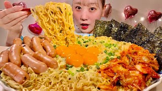 ASMR Korean Spicy Shin Ramyun【Mukbang/ Eating Sounds】【English subtitles】