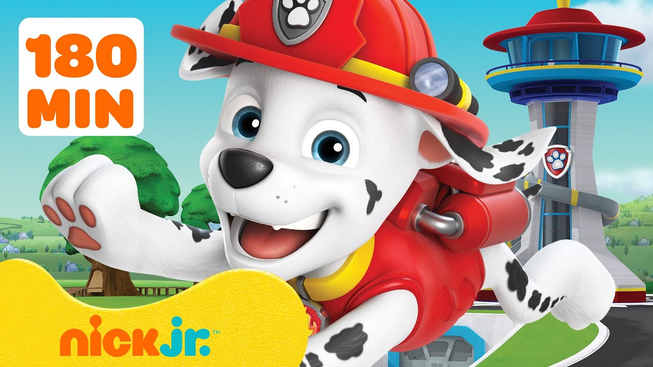 Patrulha Canina | Os Resgates Mais Ousados de Marshall da Patrulha Canina! 🚒 3 Horas | Nick Jr.