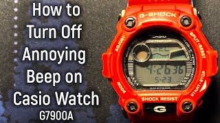 How to Turn Off Annoying Beep on Casio Watch - G-Shock Series - G7900A