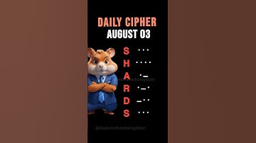 (August 03 2024)Daily Cipher code  Hamster Kombat Today #dailycipher #hamsterkombat #onlineearning
