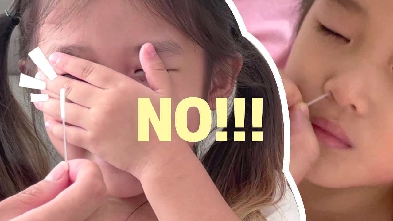 Eng 아이 코로나 검사 자가진단 키트 후기,사용법 브이로그! 거부하는 유아 검사하는 방법 엔딩 ART test kits for children, COVID-19 self test