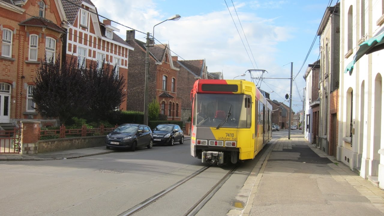Dernière section vicinale des tramways de Charleroi.