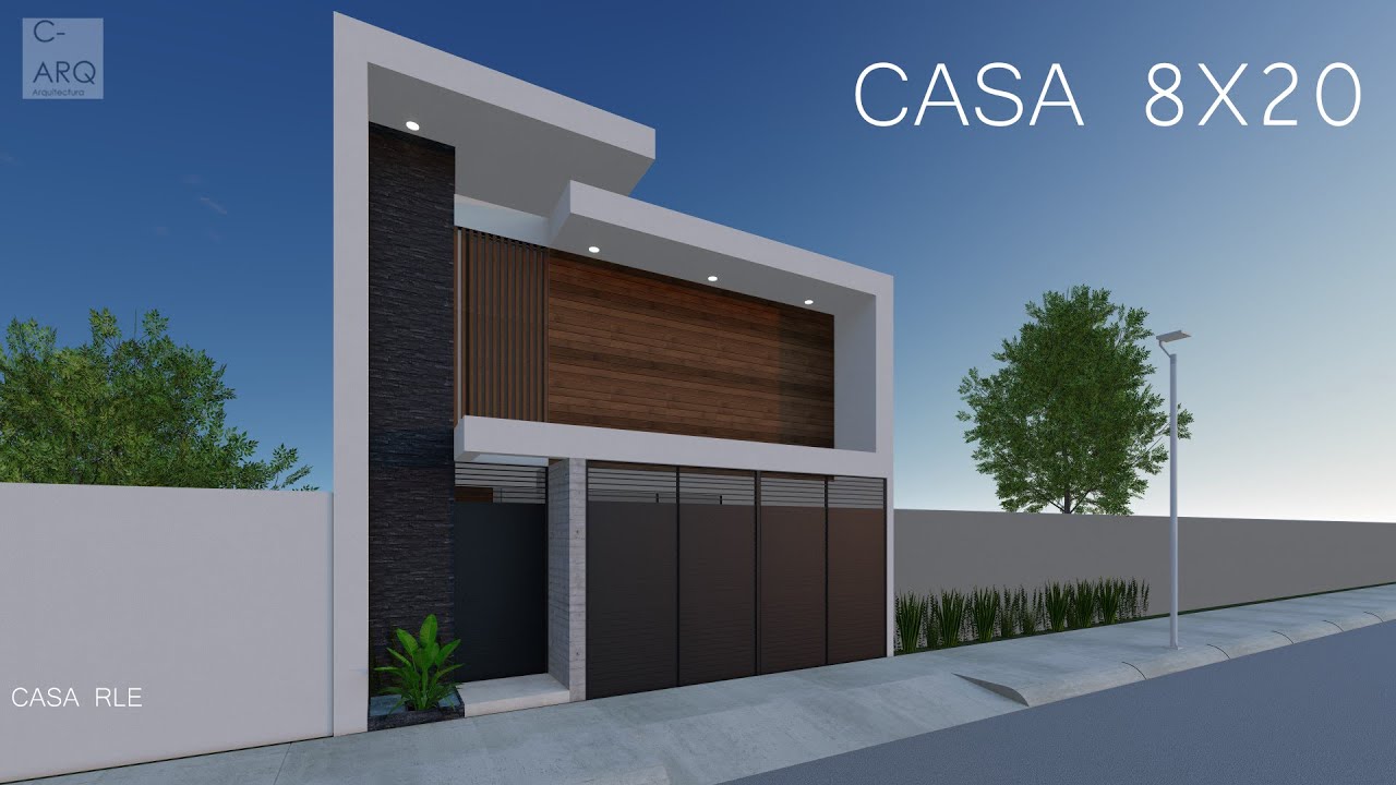 Aprender acerca 51+ imagen fachadas de casas modernas 8×20