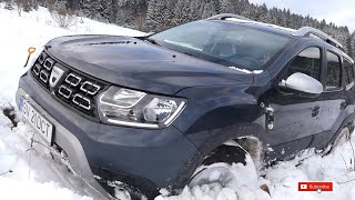 Dacia Duster 2019 4X4 Heavily Stuck in Big Snow