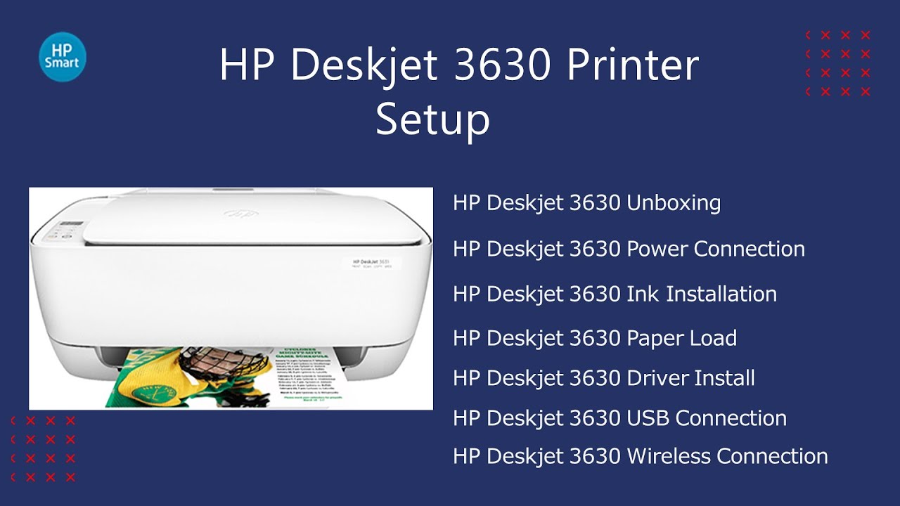 Knurre Reklame kæde HP Deskjet 3630 Printer Setup | Deskjet 3630 Driver Download | Wifi Setup -  YouTube