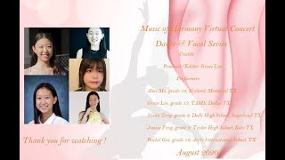Music Of Harmony Virtual Concert - Dance And Vocal Series August 2020