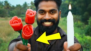 Candle to Rose Candle Making | മച്ചാനെ ഇത് ഇത്ര എളുപ്പമാർനോ ? | M4 Tech |