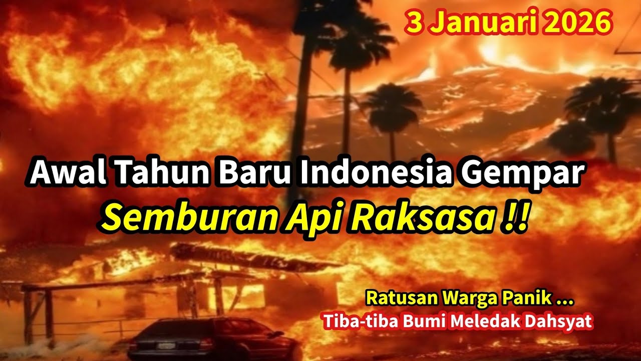 AWAL TAHUN 2026 INDONESIA GEMPAR, TIBA TIBA BUMI MELEDAK ,MUNCUL SEMBURAN API RAKSASA,WARGA PANIK!