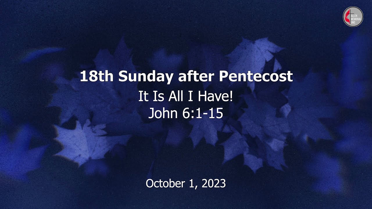 Allen Memorial UMC Sunday Worship October 1, 2023 YouTube