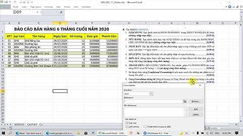 Đề 11 - Excel nâng cao - Consolidate