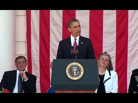President Obama Commemorates Memorial Day at Arlin...