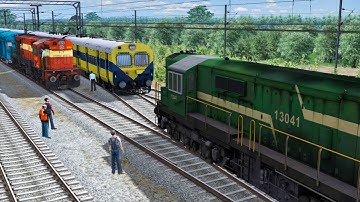 Three Trains on Same Track Due To Track Fault -:- Emergency Stoppage :-: Train Simulator