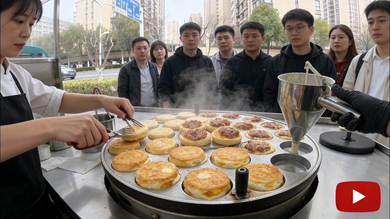 Best Street Food ever! 🔥🤤【Egg & Meat Burger】#streetfood #foodie #yummy