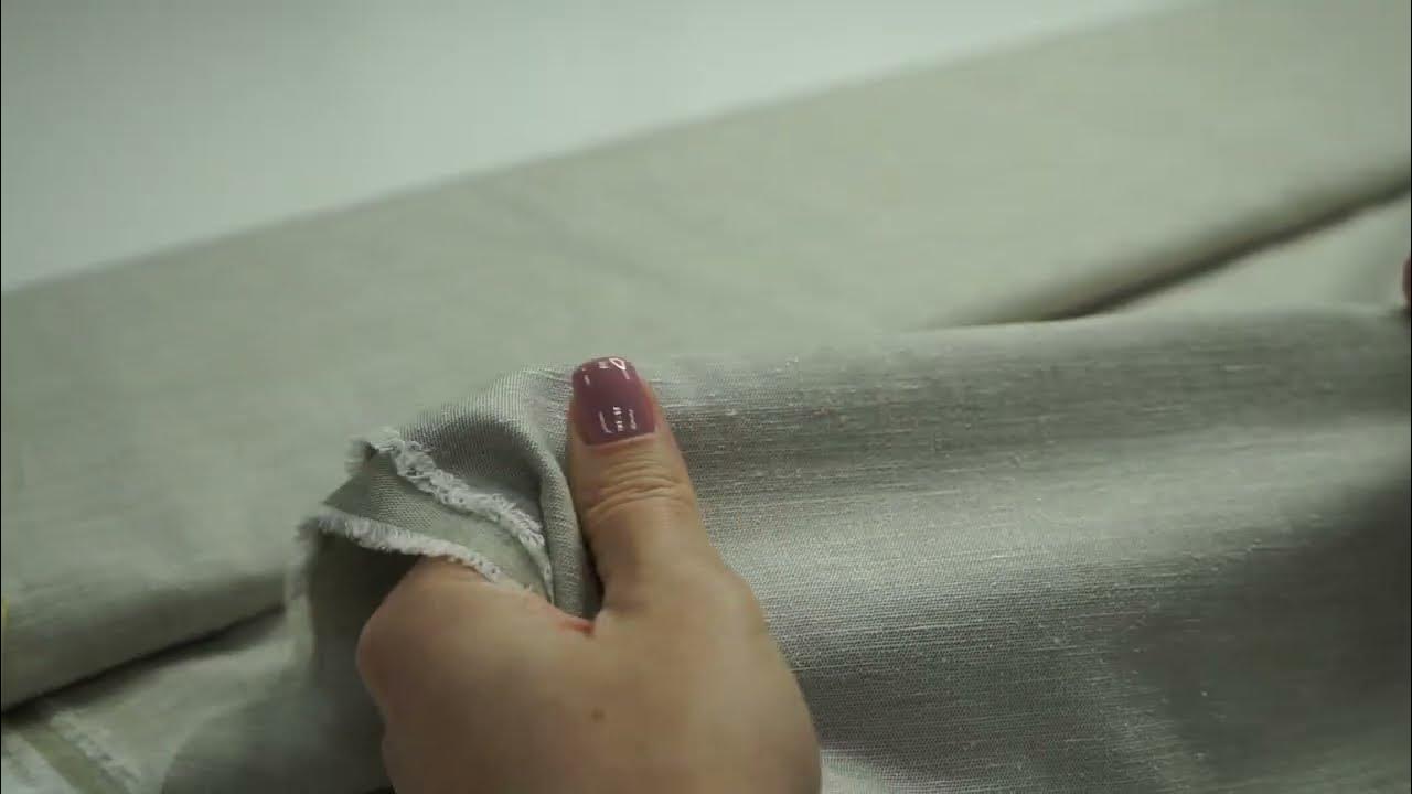 Хлопок с шелком оливково-белый меланж 2,9 м 0423-10 - YouTube