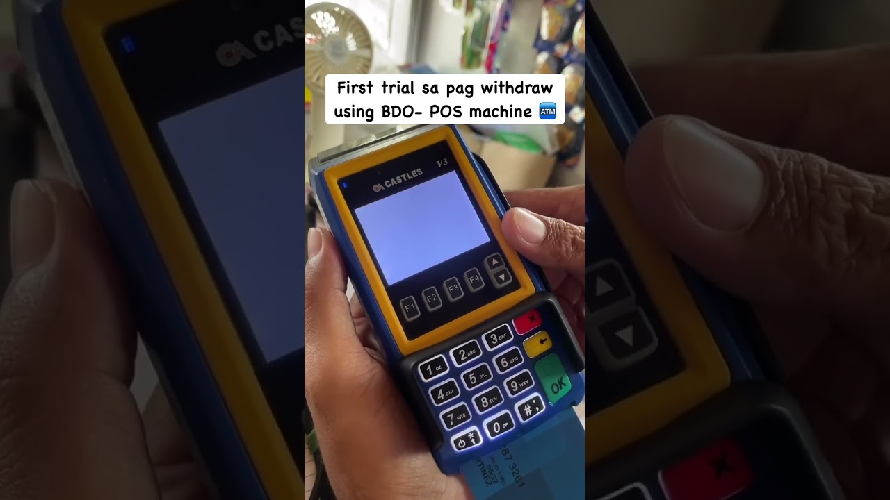 First trial withdrawals using BDO POS machine