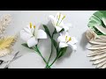 Cara membuat paper lily flowers | Dekorasi paskah dari kertas | Handmade paper flower tutorial
